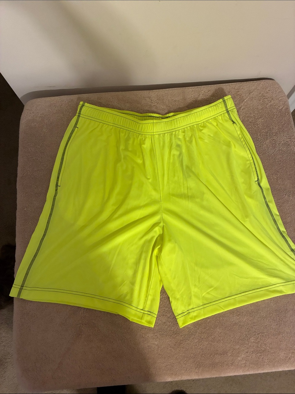 Men's Tek Gear XXL Neon Yellow Athletic‎ Training Shorts